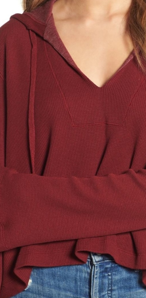 **FINAL SALE** Splendid Waffle Knit Crop Hoodie - Picture 2 of 8